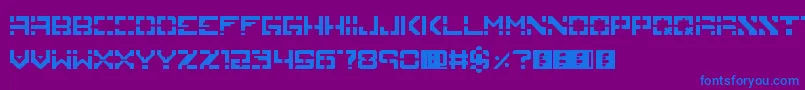 Inversion-Schriftart – Blaue Schriften auf violettem Hintergrund