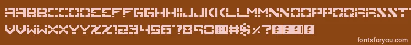 Inversion Font – Pink Fonts on Brown Background