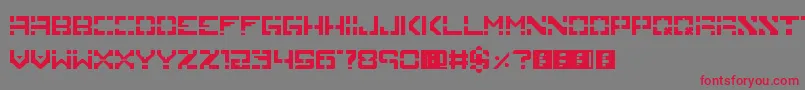 Inversion Font – Red Fonts on Gray Background