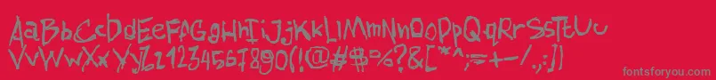 AmazhandFirstHard Font – Gray Fonts on Red Background