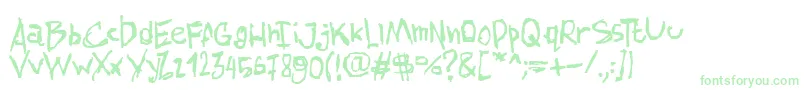 AmazhandFirstHard-Schriftart – Grüne Schriften