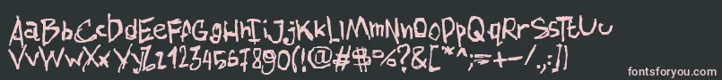 AmazhandFirstHard Font – Pink Fonts on Black Background