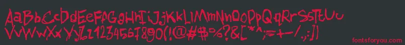 AmazhandFirstHard Font – Red Fonts on Black Background
