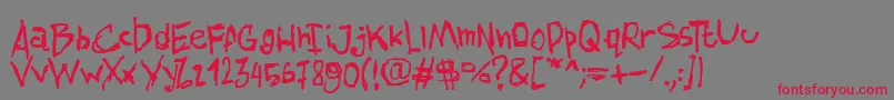 AmazhandFirstHard Font – Red Fonts on Gray Background
