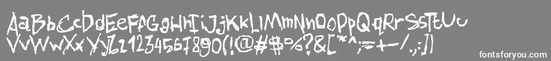 AmazhandFirstHard Font – White Fonts on Gray Background