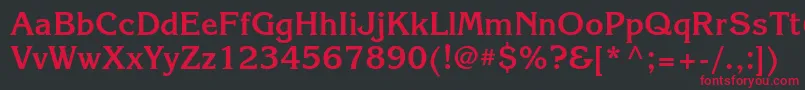 KorinnabttBold Font – Red Fonts on Black Background
