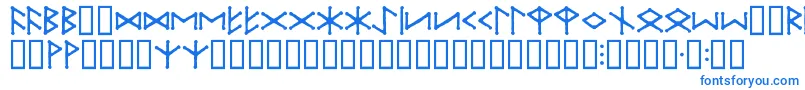 Шрифт IceEggFutharkRegular – синие шрифты на белом фоне