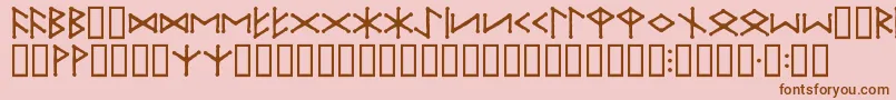 IceEggFutharkRegular Font – Brown Fonts on Pink Background