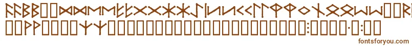 IceEggFutharkRegular Font – Brown Fonts on White Background