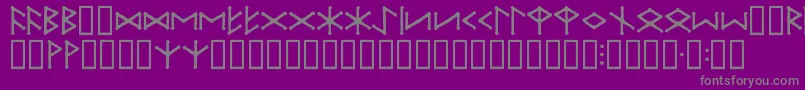 IceEggFutharkRegular-Schriftart – Graue Schriften auf violettem Hintergrund