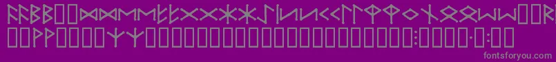 Шрифт IceEggFutharkRegular – серые шрифты на фиолетовом фоне