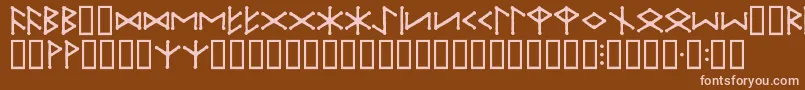 IceEggFutharkRegular Font – Pink Fonts on Brown Background