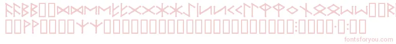 IceEggFutharkRegular-fontti – vaaleanpunaiset fontit valkoisella taustalla