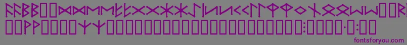 IceEggFutharkRegular Font – Purple Fonts on Gray Background