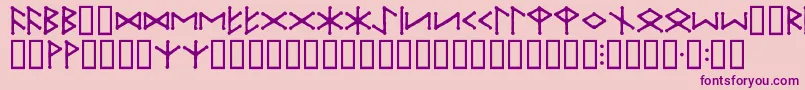 IceEggFutharkRegular Font – Purple Fonts on Pink Background