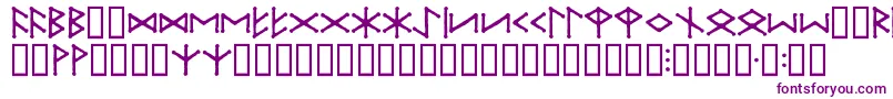 IceEggFutharkRegular Font – Purple Fonts on White Background