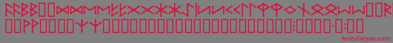 IceEggFutharkRegular Font – Red Fonts on Gray Background