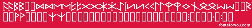 IceEggFutharkRegular Font – White Fonts on Red Background