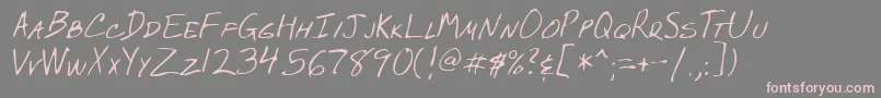 Lehn275-fontti – vaaleanpunaiset fontit harmaalla taustalla