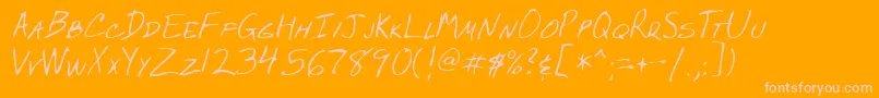 Lehn275 Font – Pink Fonts on Orange Background