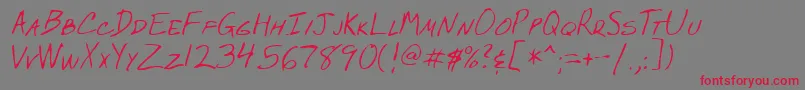 Lehn275 Font – Red Fonts on Gray Background