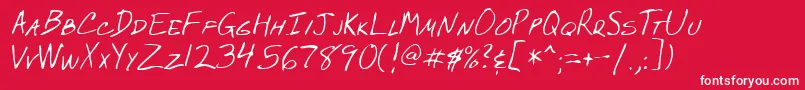 Lehn275 Font – White Fonts on Red Background