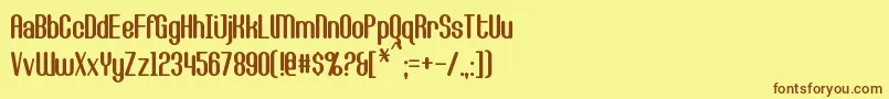 CallieMae Font – Brown Fonts on Yellow Background