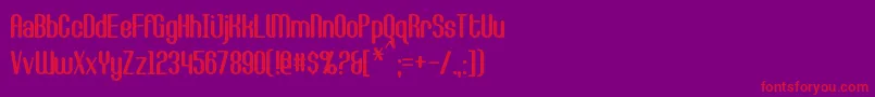 CallieMae Font – Red Fonts on Purple Background