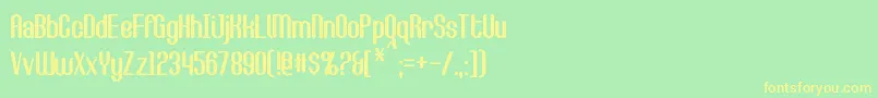 CallieMae Font – Yellow Fonts on Green Background