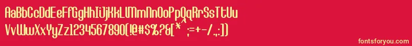 CallieMae Font – Yellow Fonts on Red Background