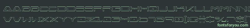 Fonte Free Agent 3D – fontes verdes em um fundo preto