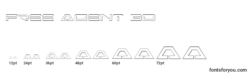 Free Agent 3D Font Sizes