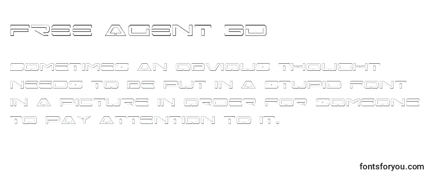 Free Agent 3D Font