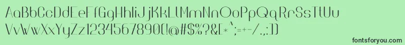 Highsociety Font – Black Fonts on Green Background