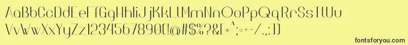 Highsociety Font – Black Fonts on Yellow Background