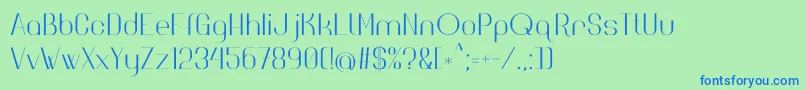 Highsociety Font – Blue Fonts on Green Background