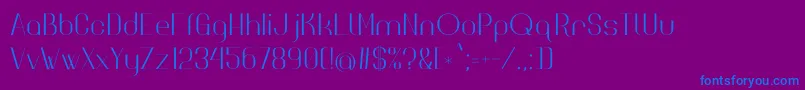 Highsociety Font – Blue Fonts on Purple Background