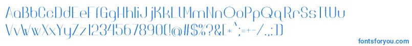 Highsociety Font – Blue Fonts on White Background