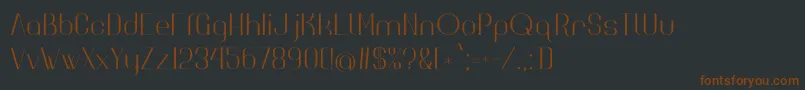Highsociety-fontti – ruskeat fontit mustalla taustalla