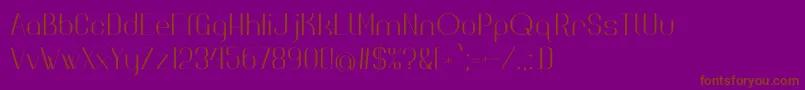 Highsociety Font – Brown Fonts on Purple Background