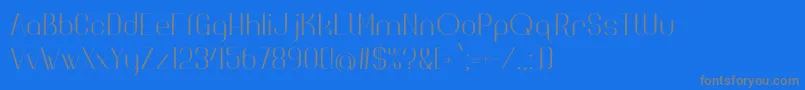 Highsociety Font – Gray Fonts on Blue Background