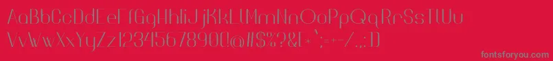 Highsociety Font – Gray Fonts on Red Background