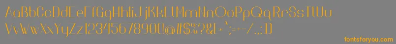 Highsociety Font – Orange Fonts on Gray Background