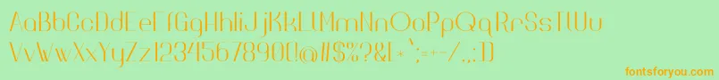 Highsociety Font – Orange Fonts on Green Background