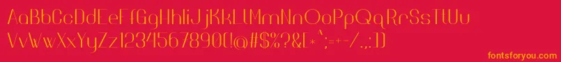 Highsociety Font – Orange Fonts on Red Background