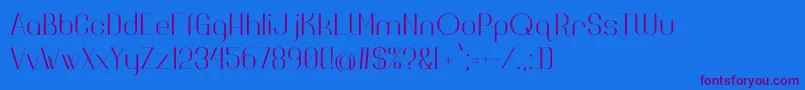 Highsociety Font – Purple Fonts on Blue Background