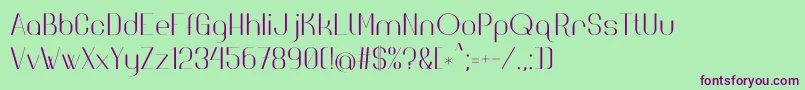 Highsociety Font – Purple Fonts on Green Background