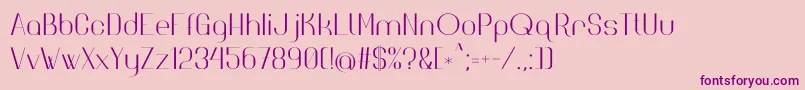 Highsociety Font – Purple Fonts on Pink Background