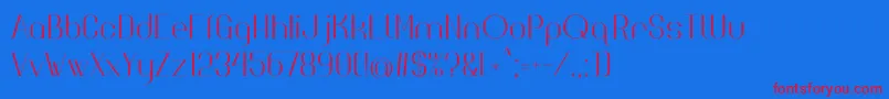 Highsociety Font – Red Fonts on Blue Background