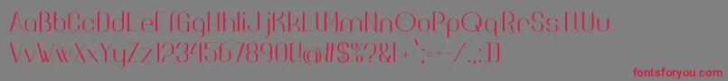 Highsociety Font – Red Fonts on Gray Background